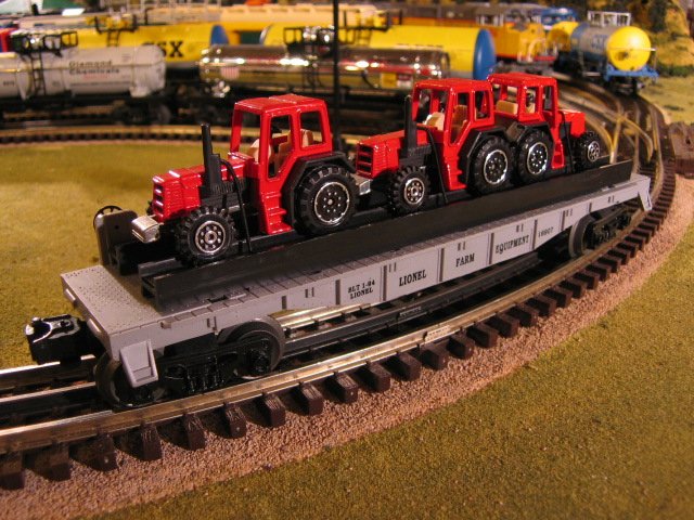 Flatcar w/Farm Tractors